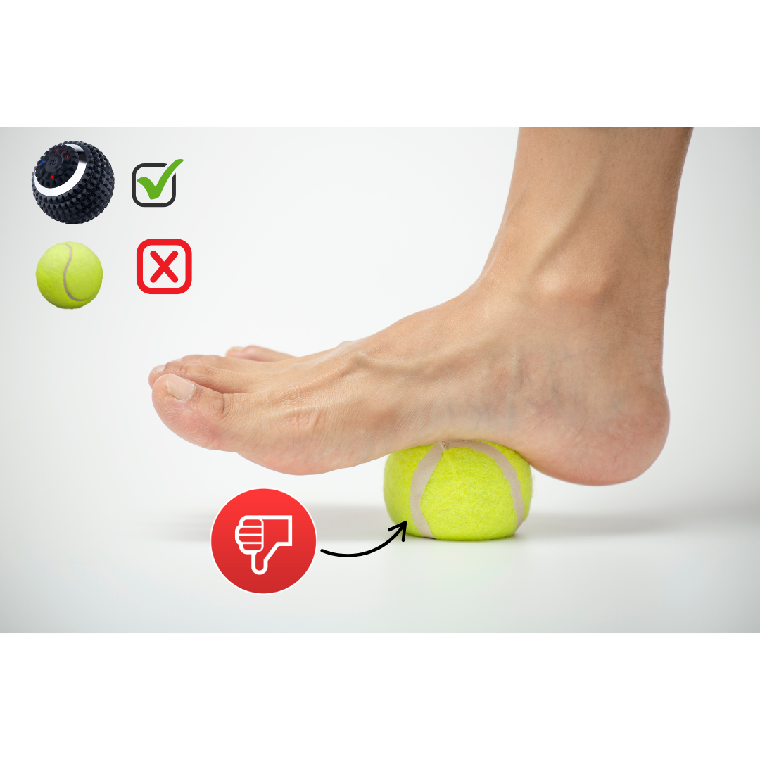 Balle de massage électrique OrthoVibe™ – Soulagement thérapeutique de la fasciite plantaire et des douleurs aux pieds