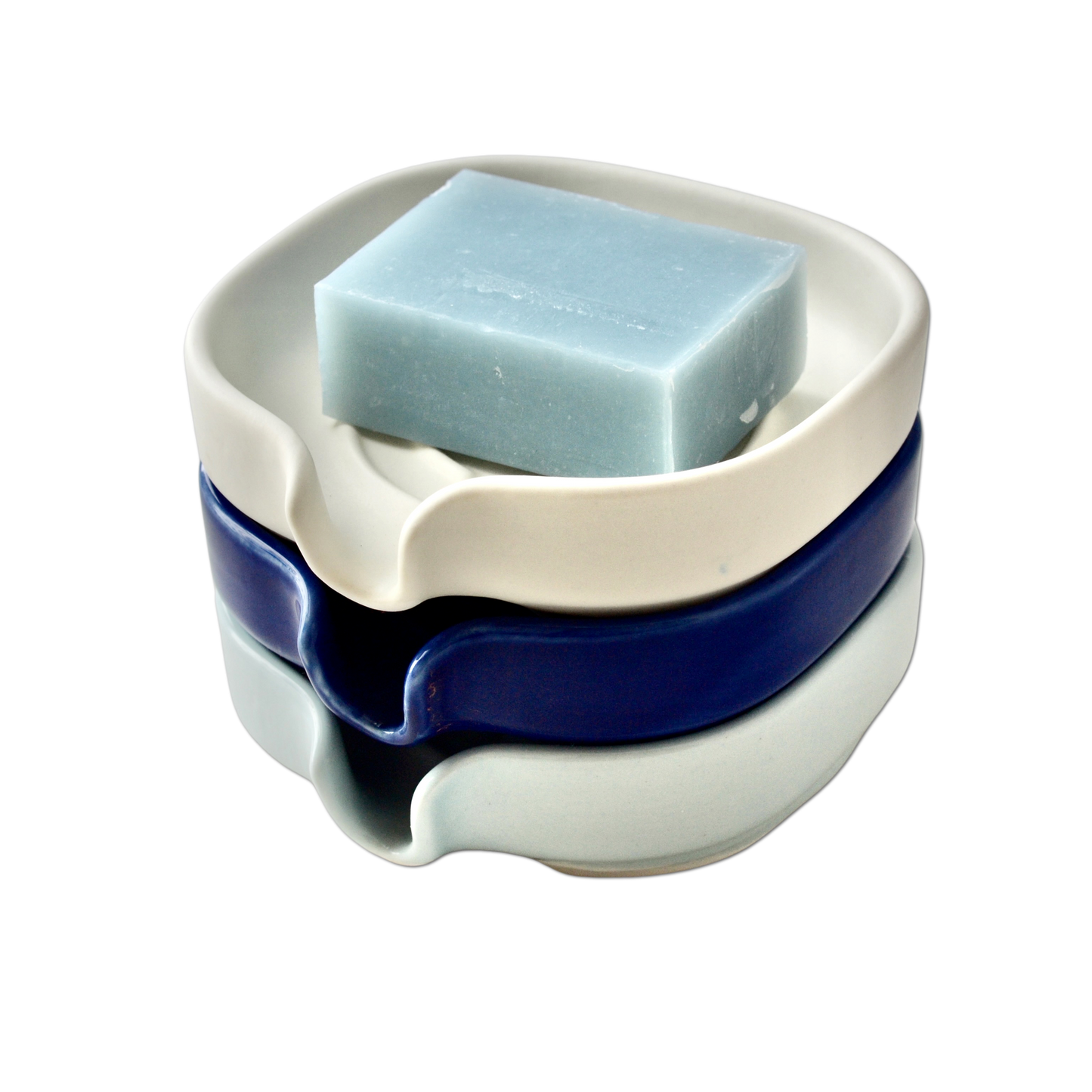 Porte-savon en porcelaine auto-drainant