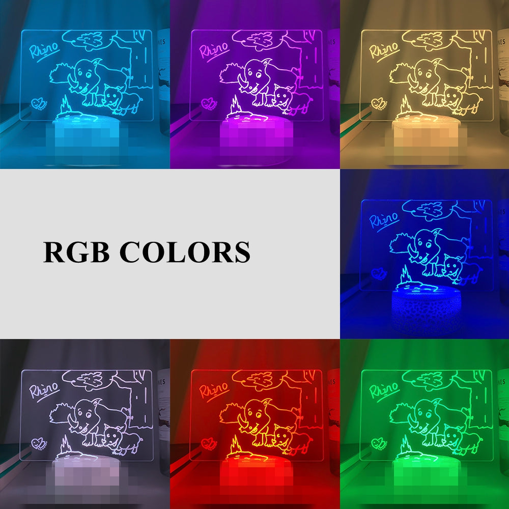 Acrylic Message Board Table Lamp