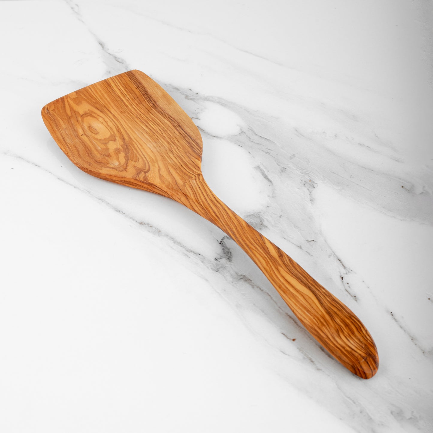 Cuillère pelle en bois d'olivier estonien faite à la main 40 cm (15,75")
