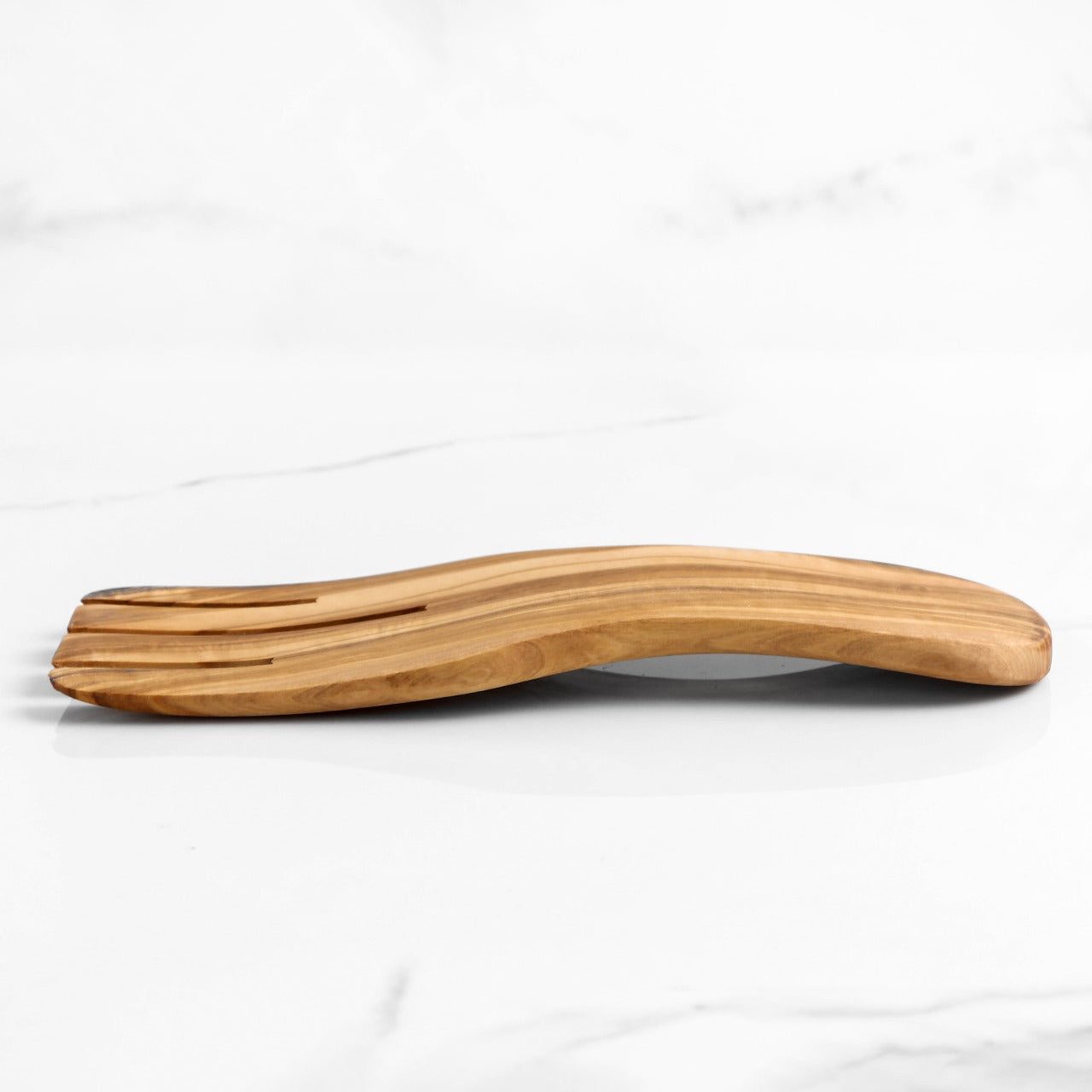 Aiguilles à salade en bois d'olivier faites à la main – Ensemble de service 2 pièces