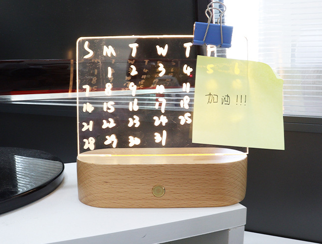 Acrylic Message Board Table Lamp
