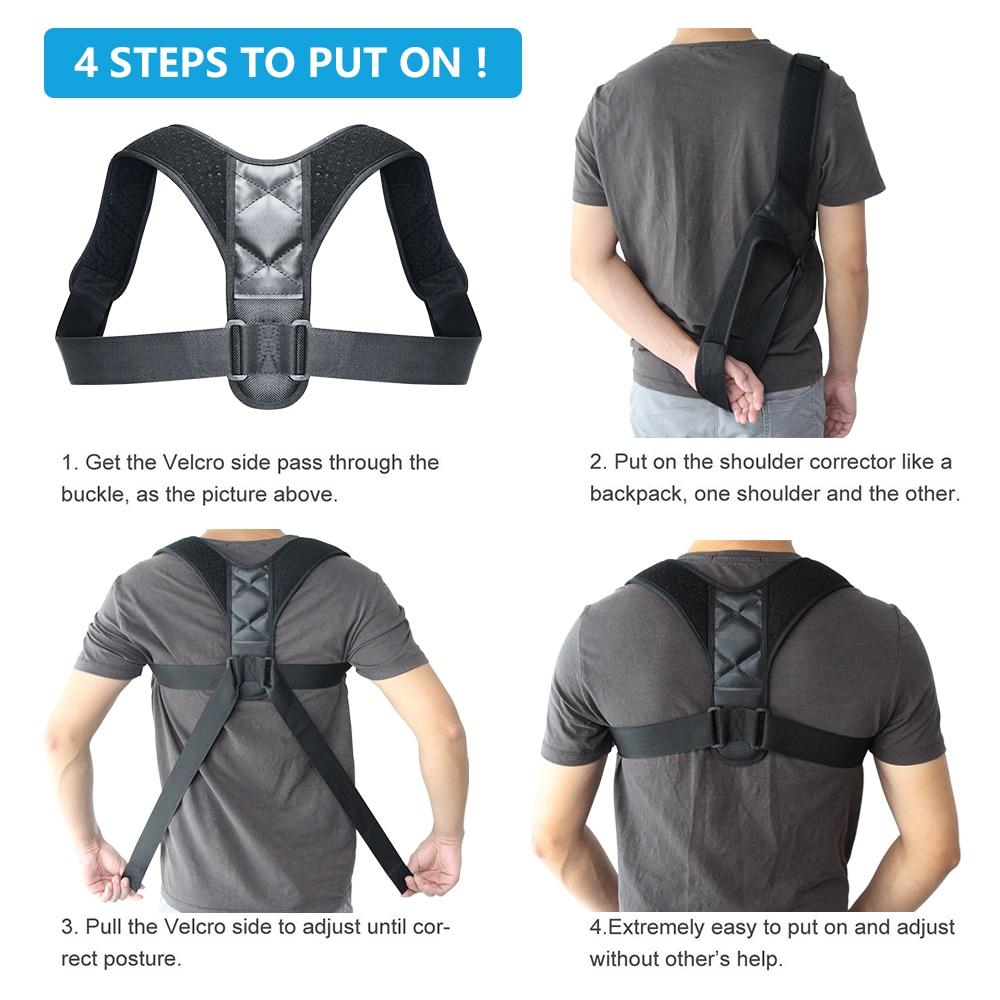 Back Sense™ – Correcteur de posture unisexe réglable pour le soutien du dos et des épaules