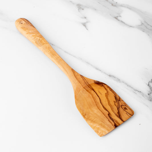 Spatule en bois d'olivier estonien faite à la main de 30 cm (11,8 po)