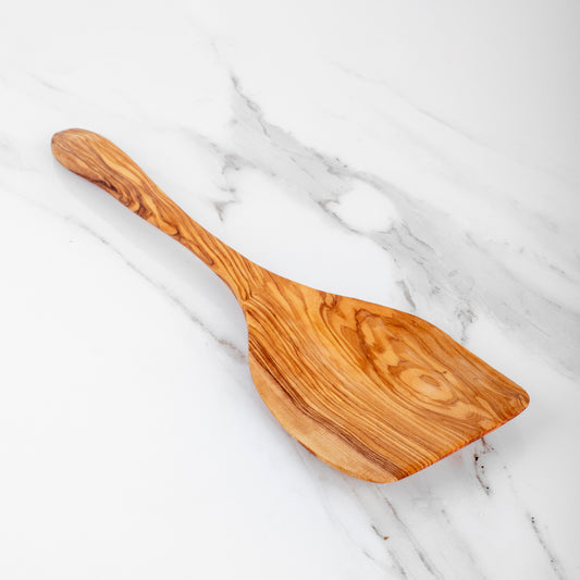 Cuillère pelle en bois d'olivier estonien faite à la main 40 cm (15,75")