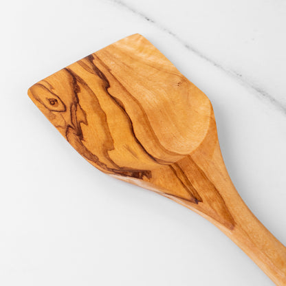 Spatule en bois d'olivier estonien faite à la main de 30 cm (11,8 po)