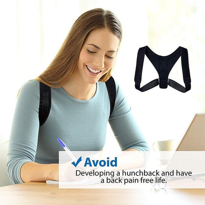 Back Sense™ – Correcteur de posture unisexe réglable pour le soutien du dos et des épaules