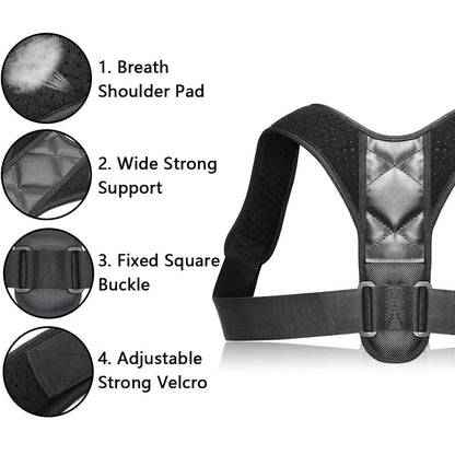 Back Sense™ – Correcteur de posture unisexe réglable pour le soutien du dos et des épaules